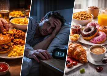 El estudio muestra que las cenas con una elevada ingesta de energía, grasa, colesterol, proteína, alcohol, carne roja y patatas fritas se asocian a una peor calidad del sueño esa misma noche.