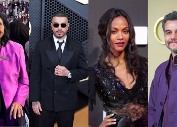 Fotografías de archivo donde aparecen de izquierda a derecha, la activista chicana Dolores Huerta, el cantante puertorriqueño Rauw Alejandro, la actriz de ascendencia dominicana Zoe Saldaña, y el actor brasileño Wagner Moura, quienes son algunos de los latinos destacados entre las 100 personas más influyentes de la revista Time. EFE/O. Guzmán /S. Gutiérrez /O. Alonso