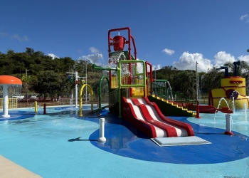 Vista parcial de las renovadas instalaciones del parque AQUAVENTURA en Coamo, que reabre al público este sábado luego de permanecer cerrado desde el paso del huracán María en 2017.