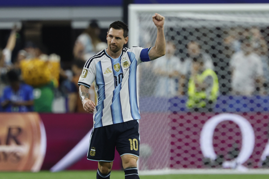Lionel Messi marca en el partido del Mundial 2026 entre Argentina y Austria en Arlington, Texas. Archivo/EFE/ Mariscal